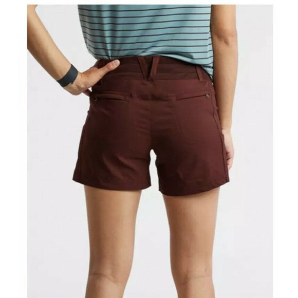 SOLD** Title Nine Women's Size 12 CLAMBER Hiking Climbing Shorts 5" Maroon - Picture 3 of 12